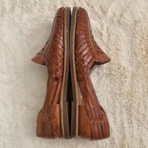 Authentic Genuine Brown Leather Women Huaraches